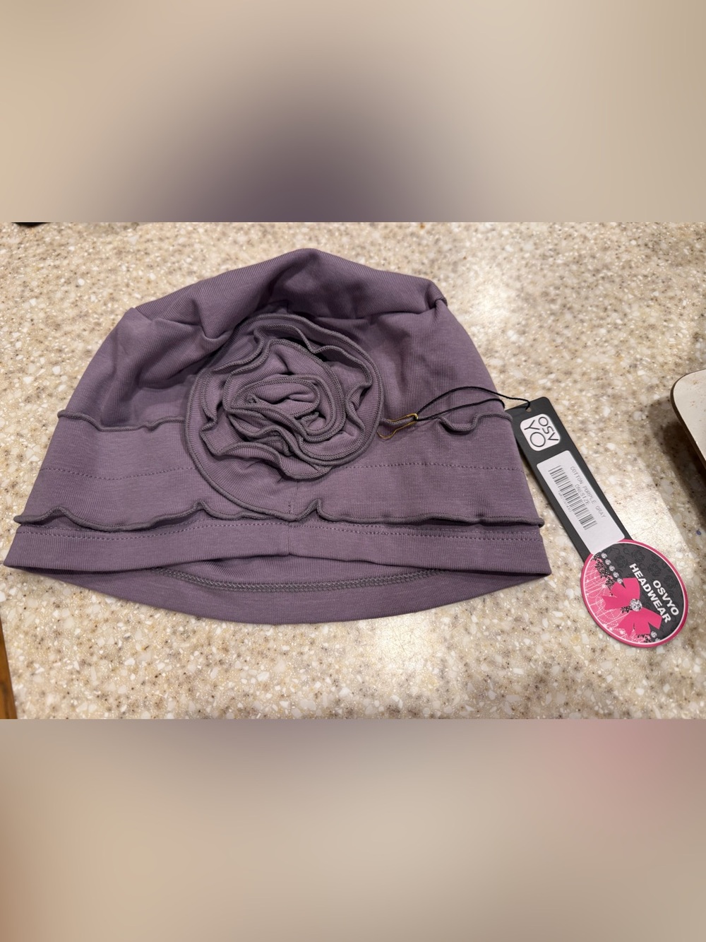 NWT-Osvyo Chemo headwear turban cap-purple-Brand new with tag!